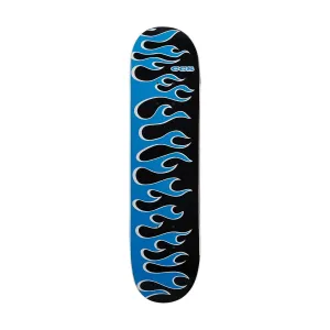 CCS Flames Mini Skateboard Deck - Black/Blue