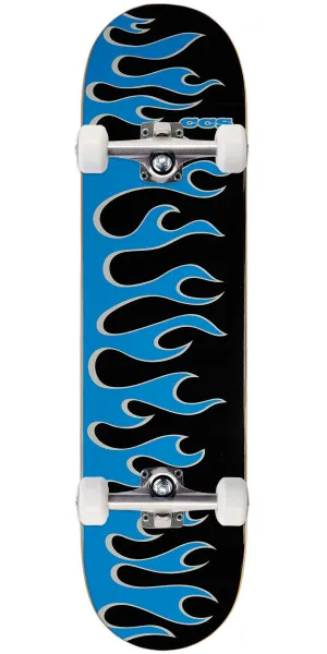 CCS Flames Skateboard Complete - Black/Blue - 8.25"