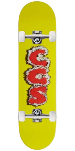 CCS Furry Letters Skateboard Complete - Yellow - 8.50"