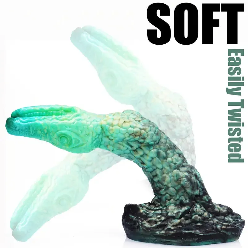 Crocodile-Shaped Silicone Anal Plug Soft Anal Toy For Hands-Free Use