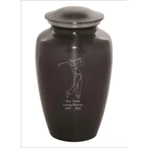 Custom Engraved Golfer Sports Urn