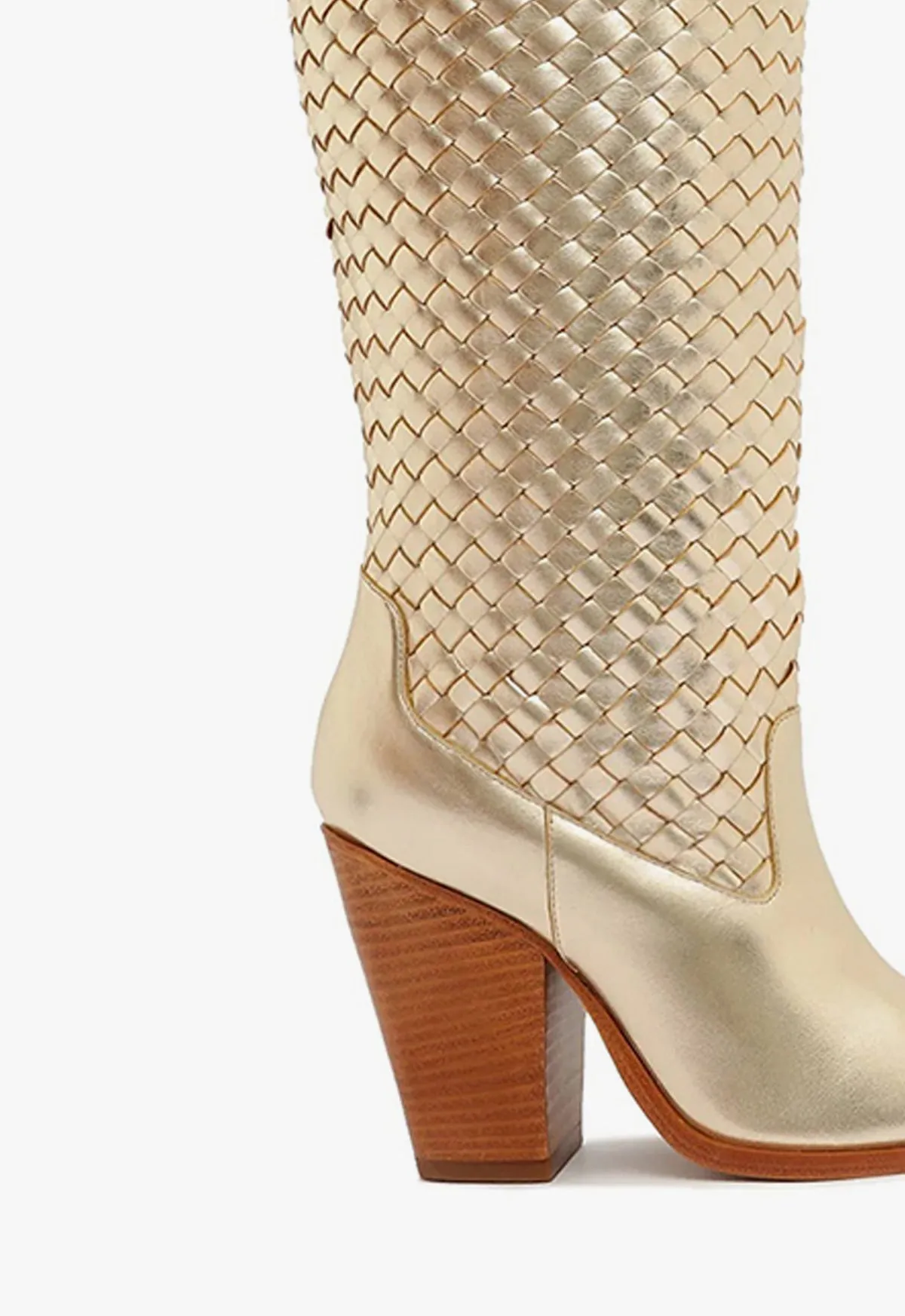 Ella Woven Metallic Leather Boot
