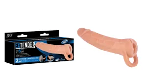 EXTENDOR TWO IN ONE 8 PENIS EXTENDER AND MASTURBATOR FLESH