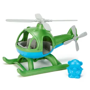Green Toys Eco-Friendly Helicopter with Blue Bear Pilot - Play Vehicle for Toddlers