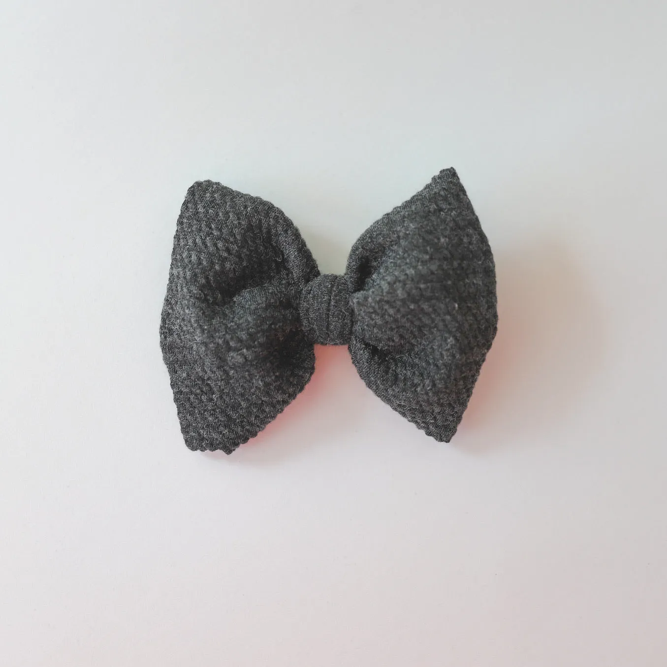 Grey Sweater Big   Skinny Bow