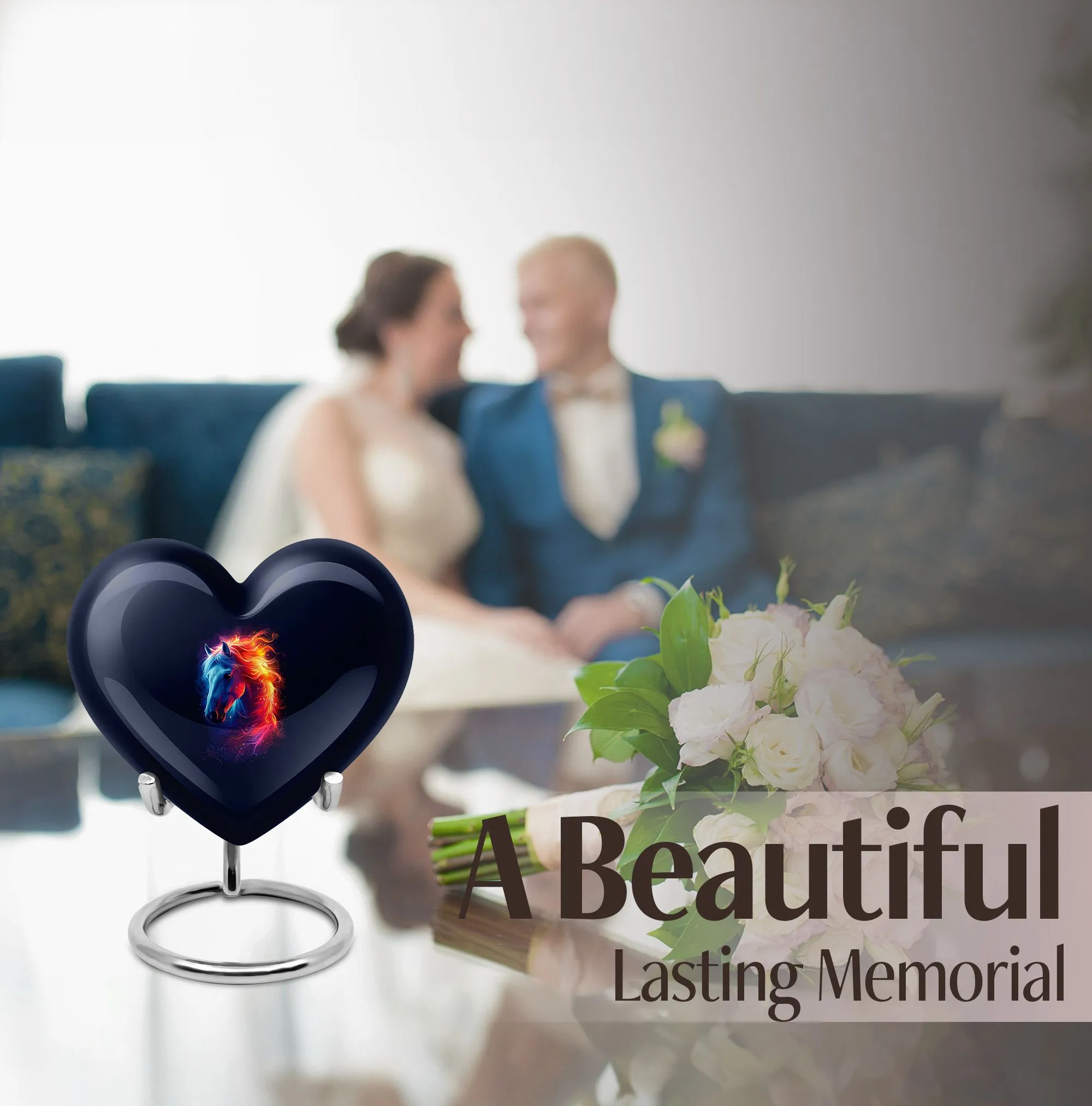 Heart Cremation Urn for Humans - Personalized Burial