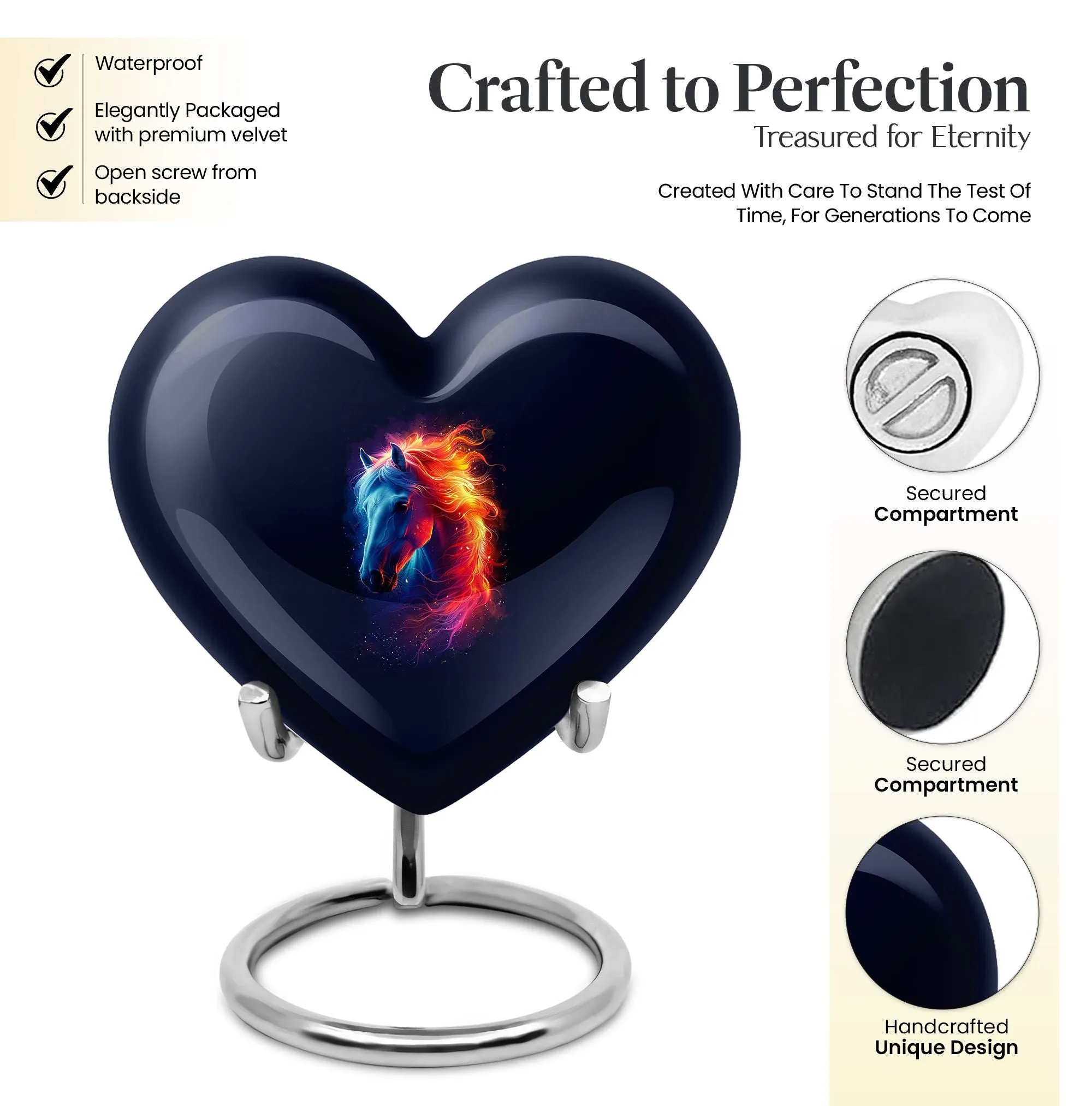 Heart Cremation Urn for Humans - Personalized Burial