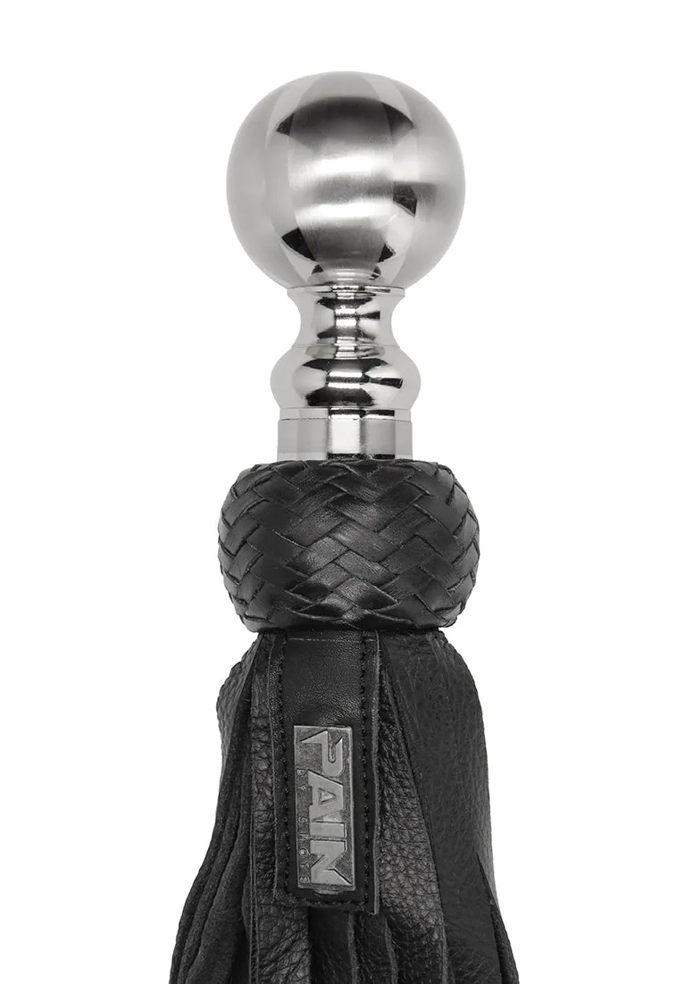 Heavy Metal Ball Flogger Softy Leather - Black
