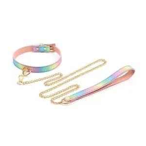 Hello Sexy - Hot Bitch Collar and Leash (Iridescent)