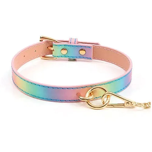Hello Sexy - Hot Bitch Collar and Leash (Iridescent)