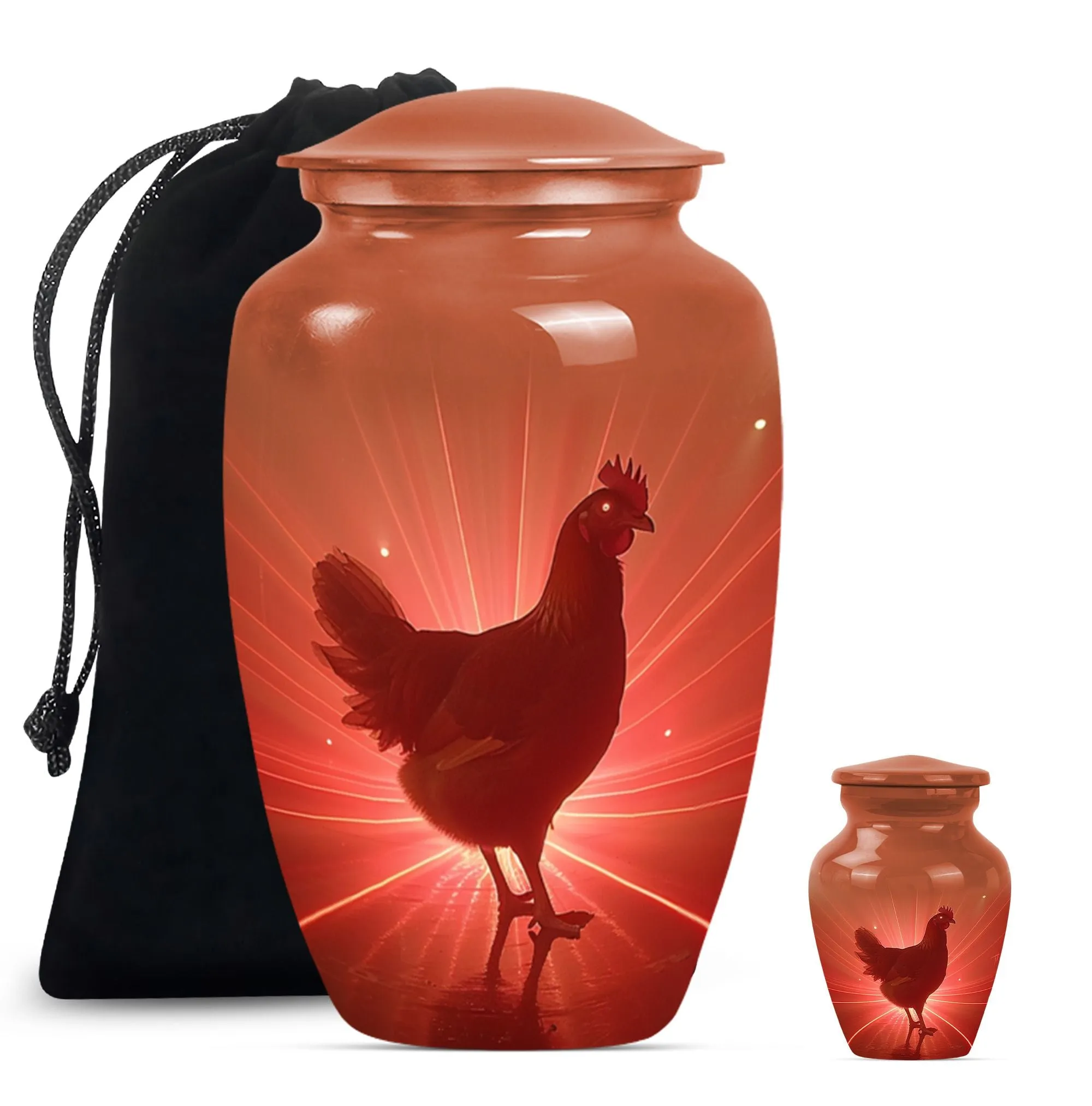 Heritage Haven - Chicken Urn Tribute for Cremation Ashes,