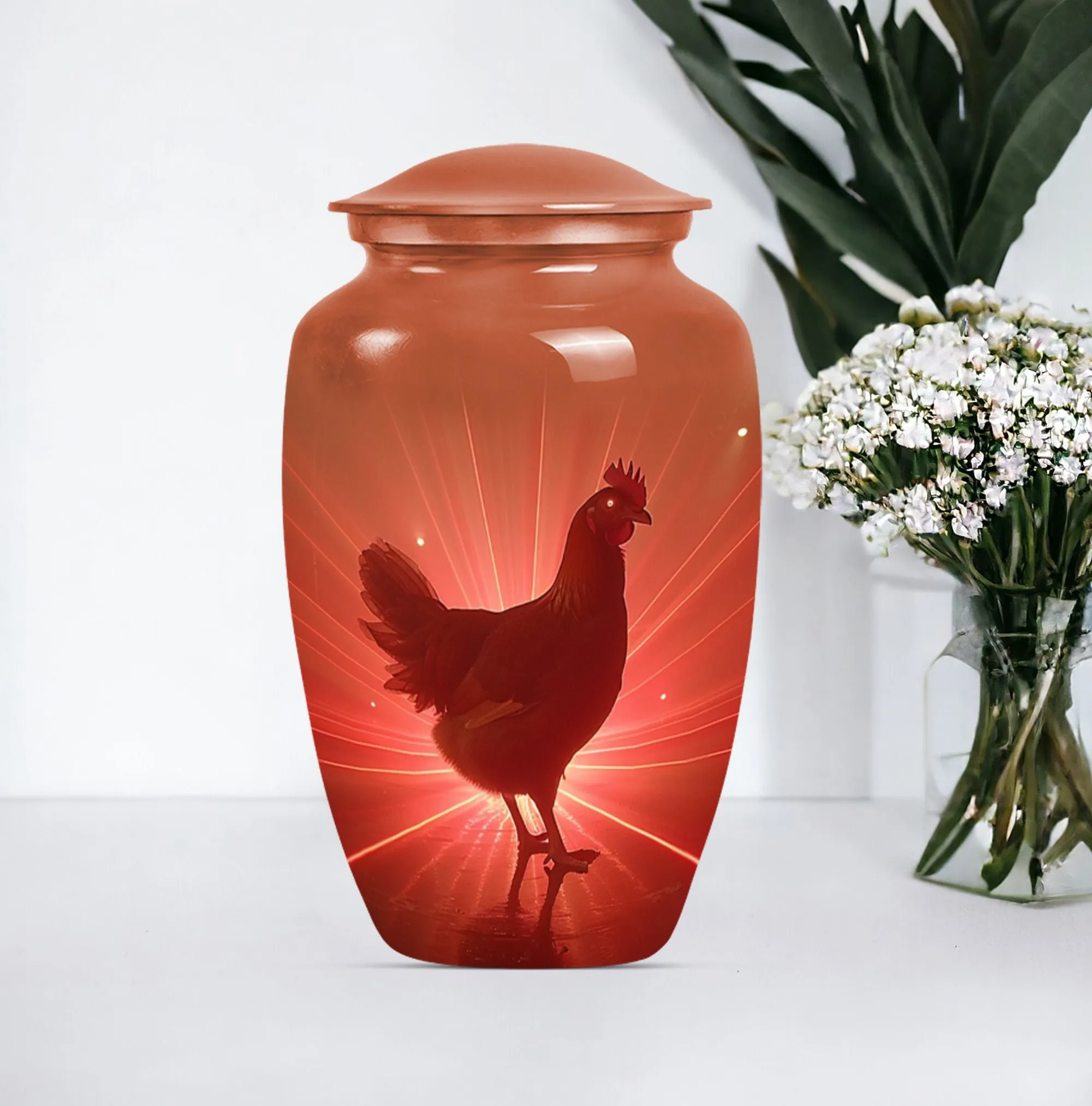 Heritage Haven - Chicken Urn Tribute for Cremation Ashes,