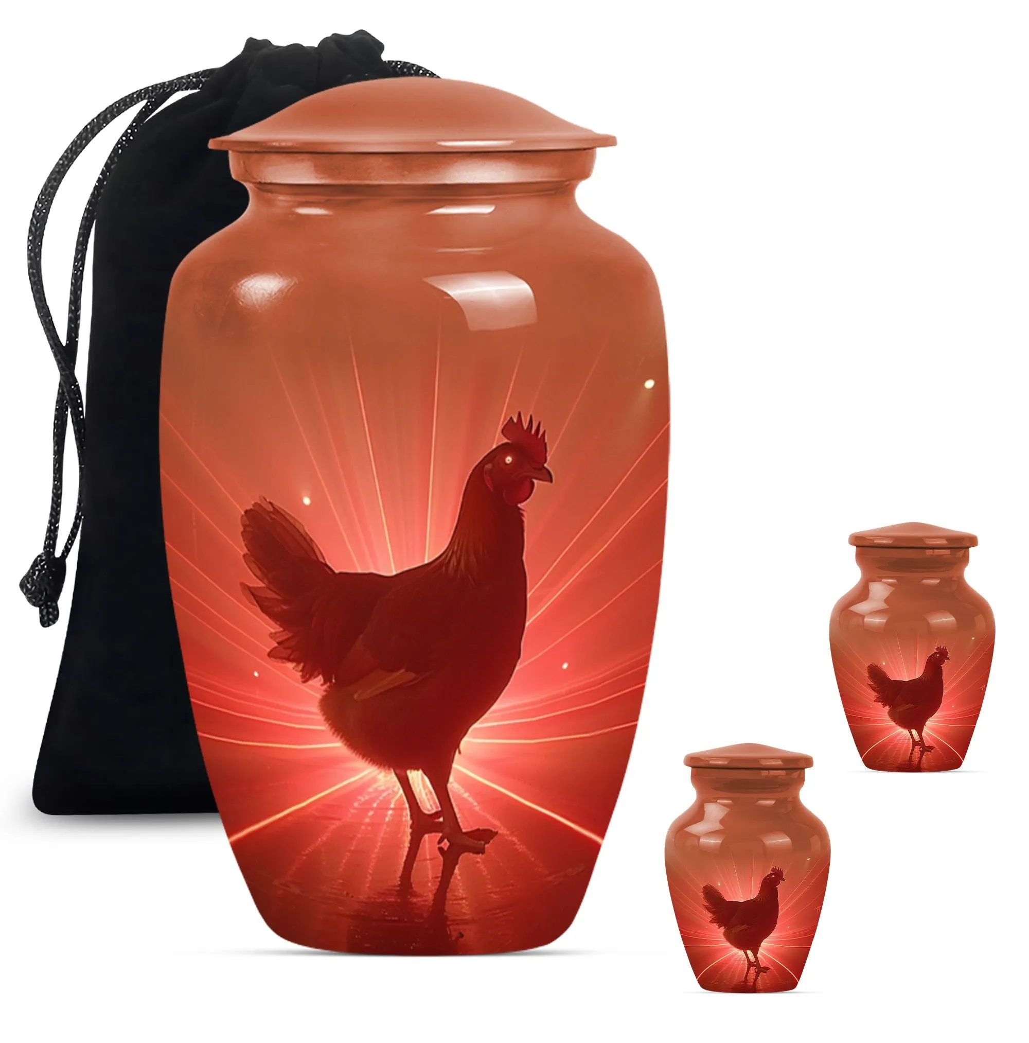 Heritage Haven - Chicken Urn Tribute for Cremation Ashes,