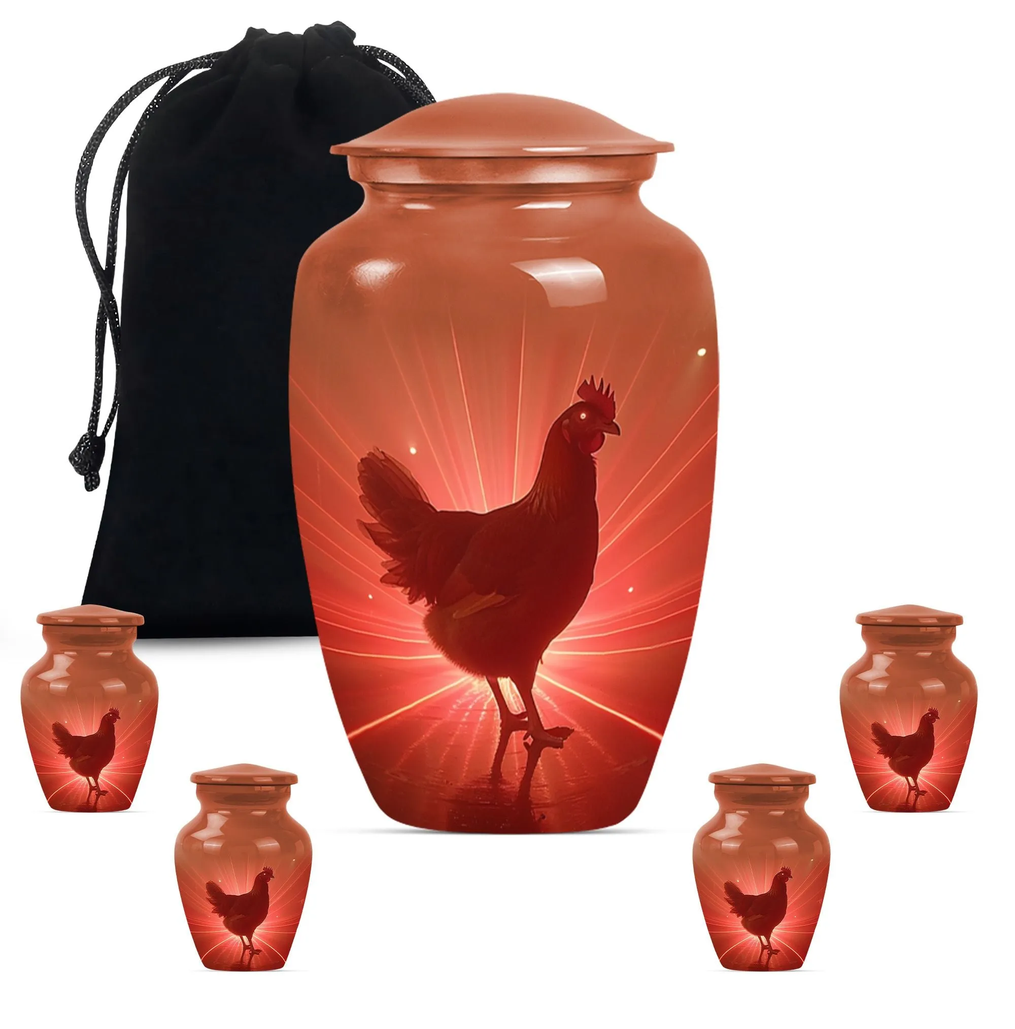 Heritage Haven - Chicken Urn Tribute for Cremation Ashes,