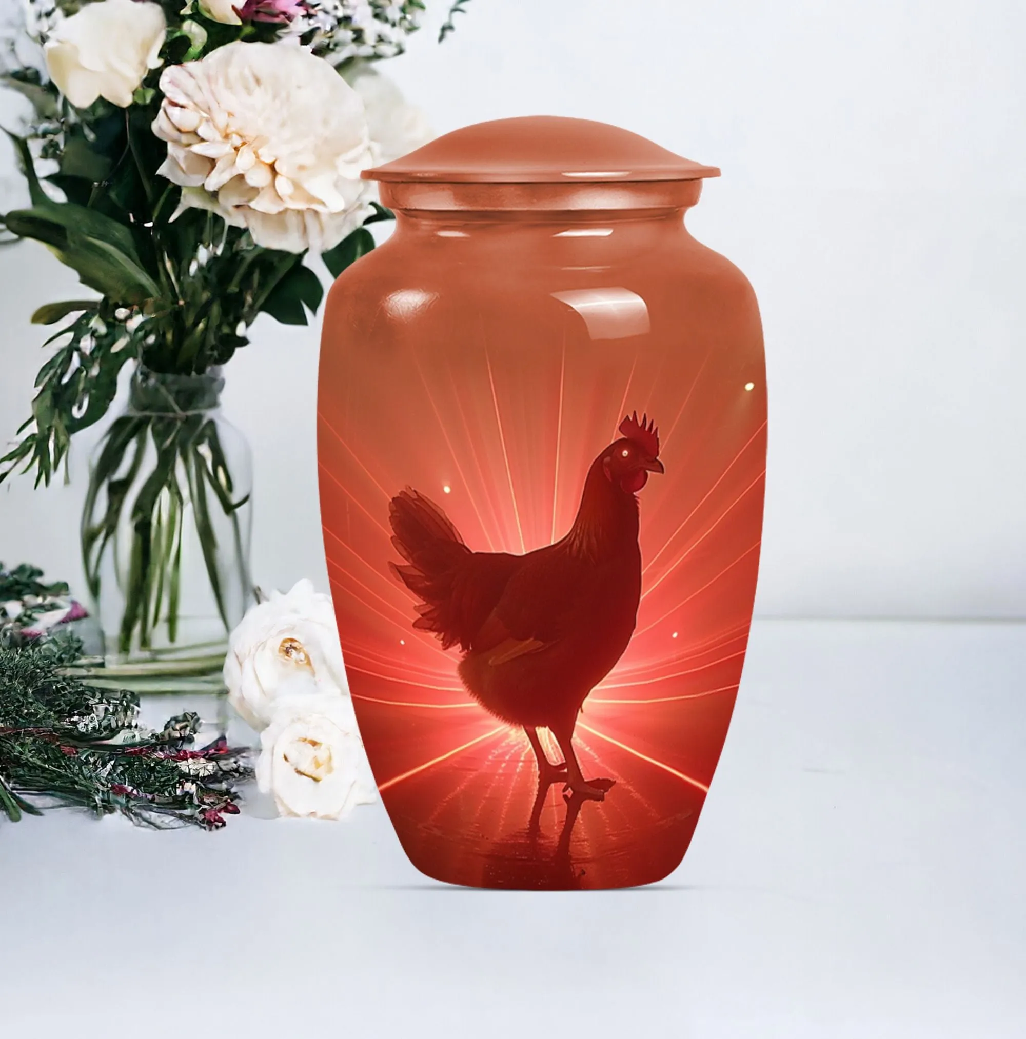 Heritage Haven - Chicken Urn Tribute for Cremation Ashes,