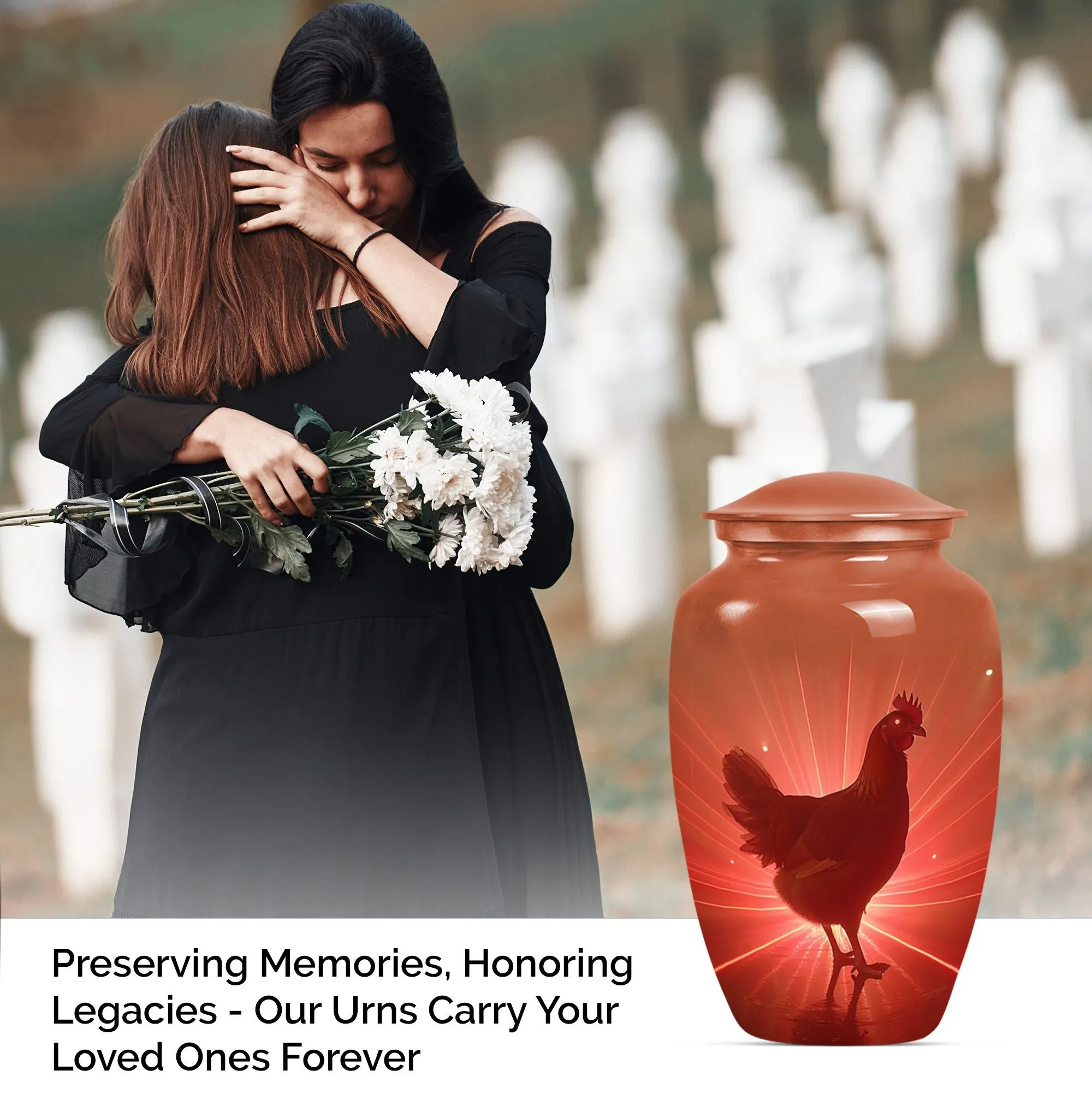 Heritage Haven - Chicken Urn Tribute for Cremation Ashes,