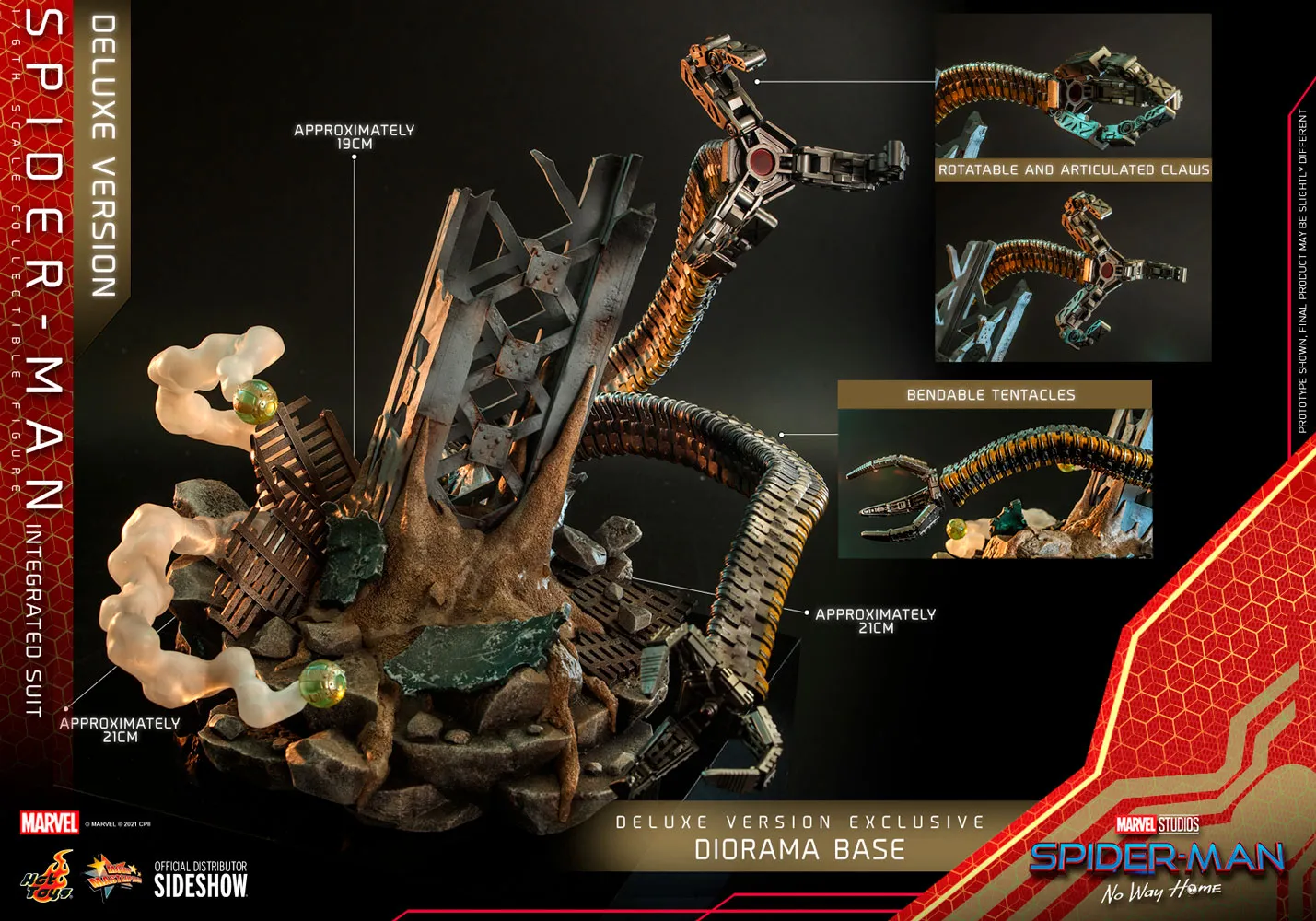 Hot Toys Movie Masterpiece 1/6 Scale Figure - Spider-Man (Integrated Suit) Deluxe Version - Spider-Man: No Way Home