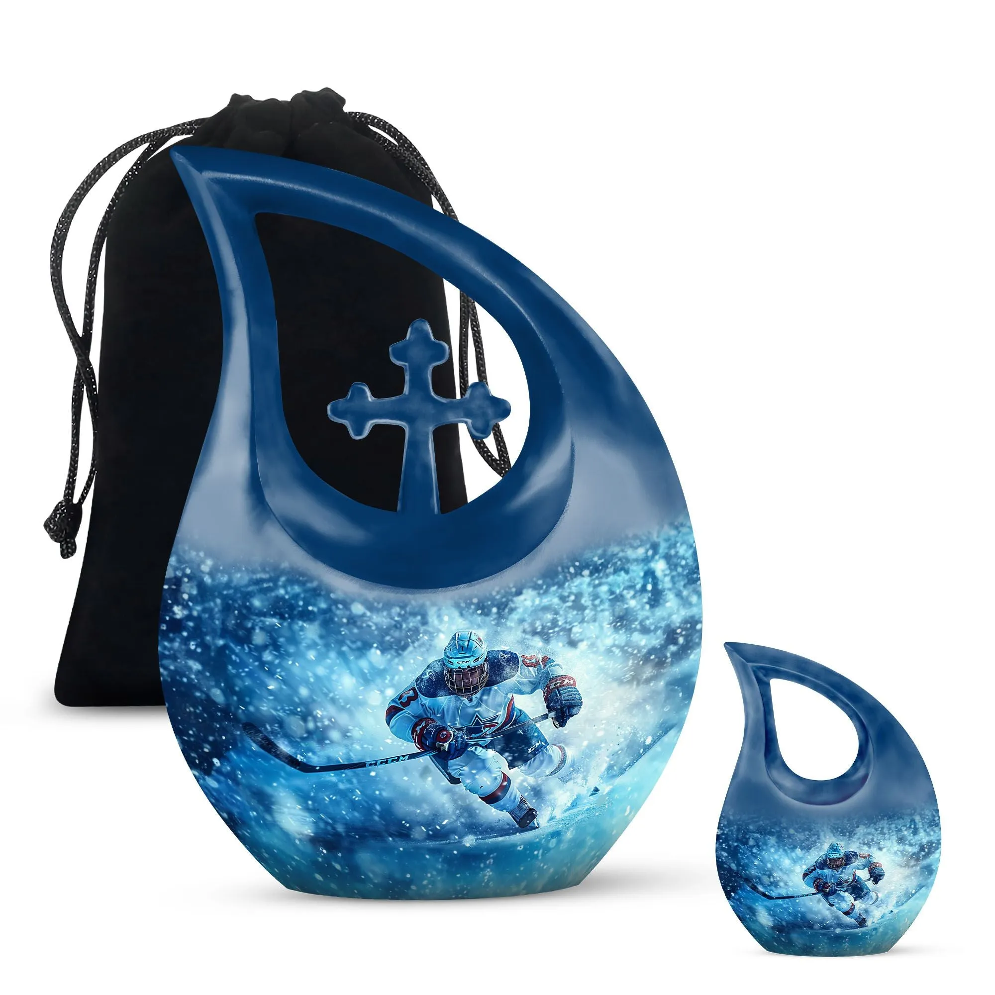Ice Hockey Memorial Urn: Cremation Urn For Human Ashes
