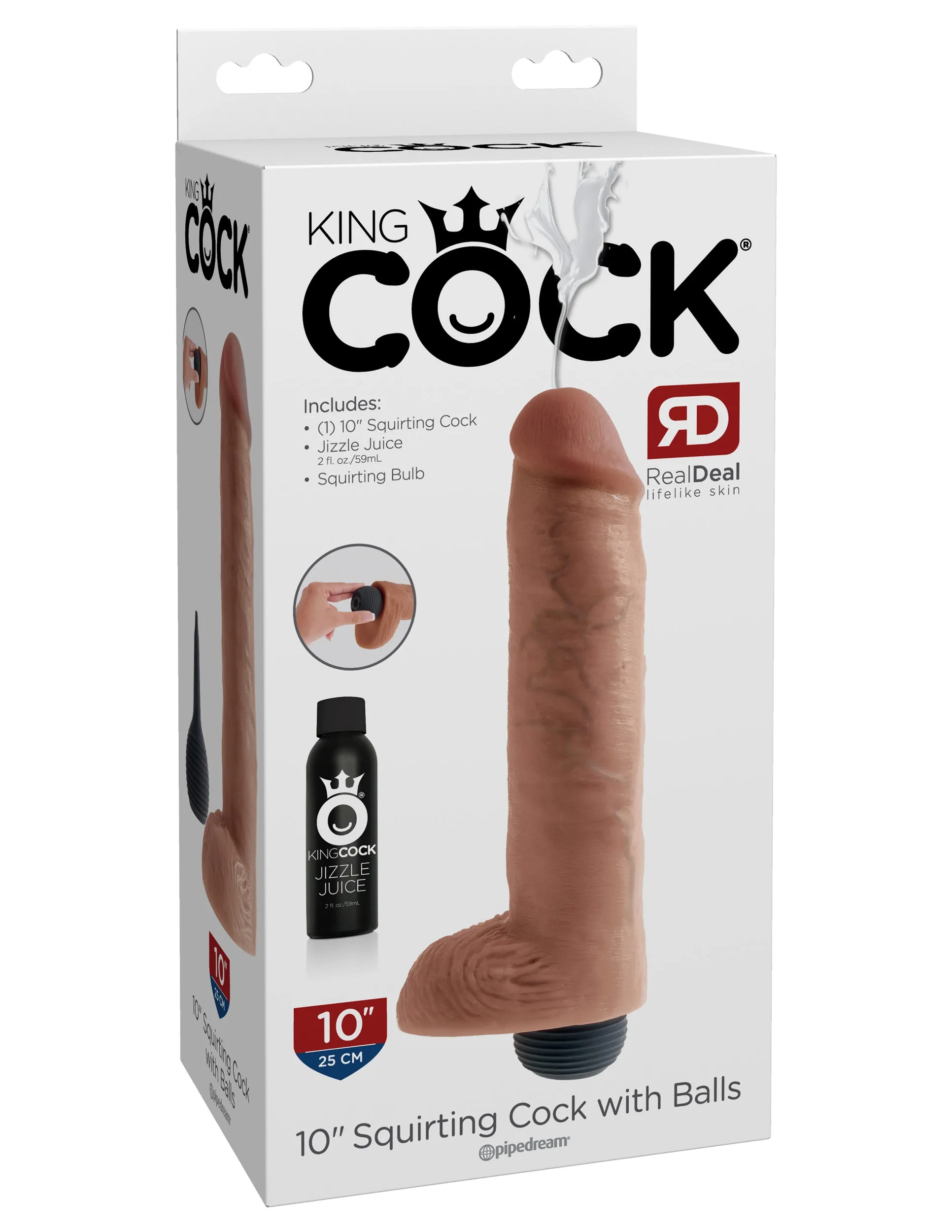 King Cock 10 Squirting Cock with Balls