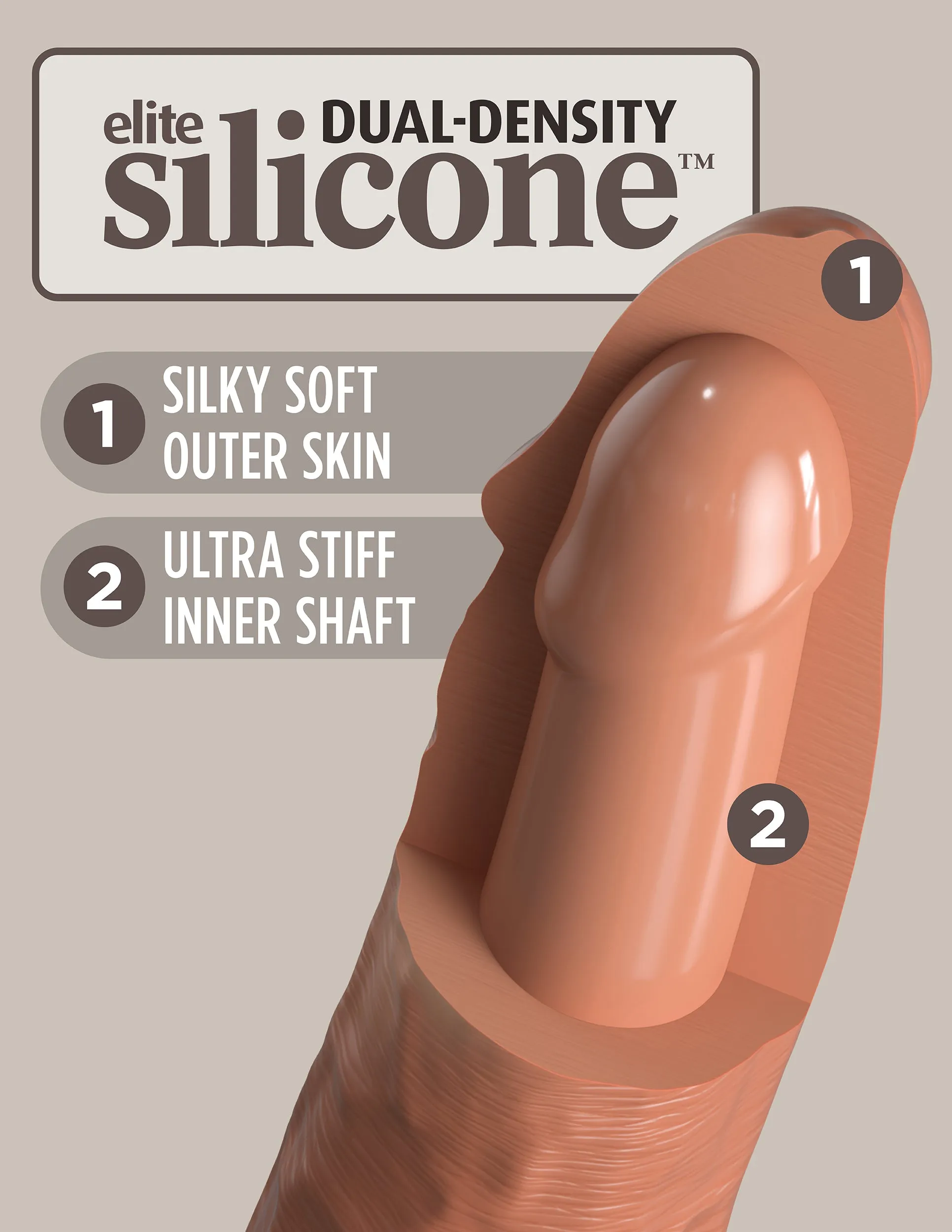 King Cock Elite 7 Silicone Dual Density Cock