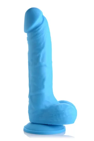 Lollicock 7 Silicone Dildo With Balls - Berry