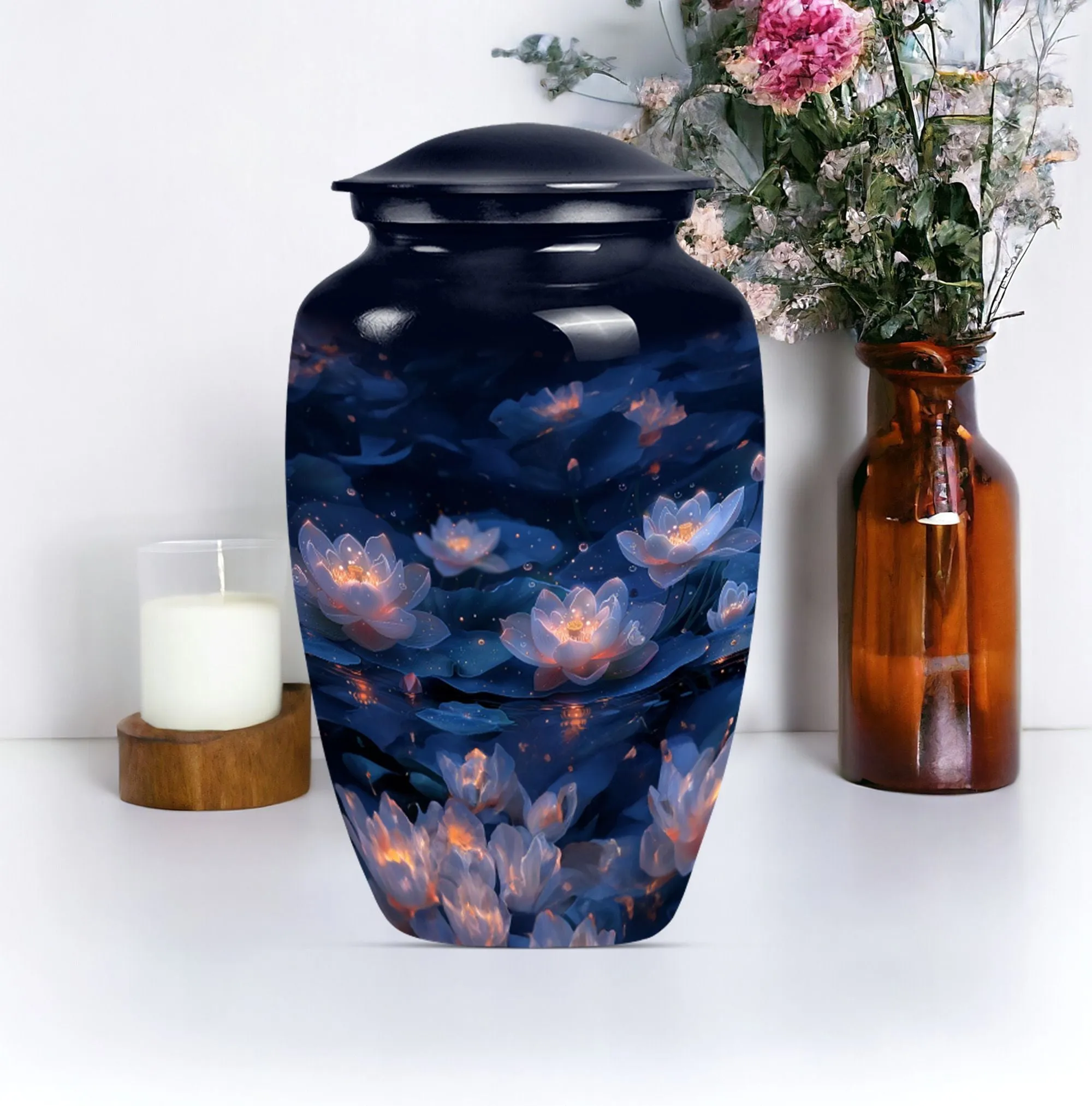 Lotus Urn Elegy - Refined Human Ashes Cremation Utility