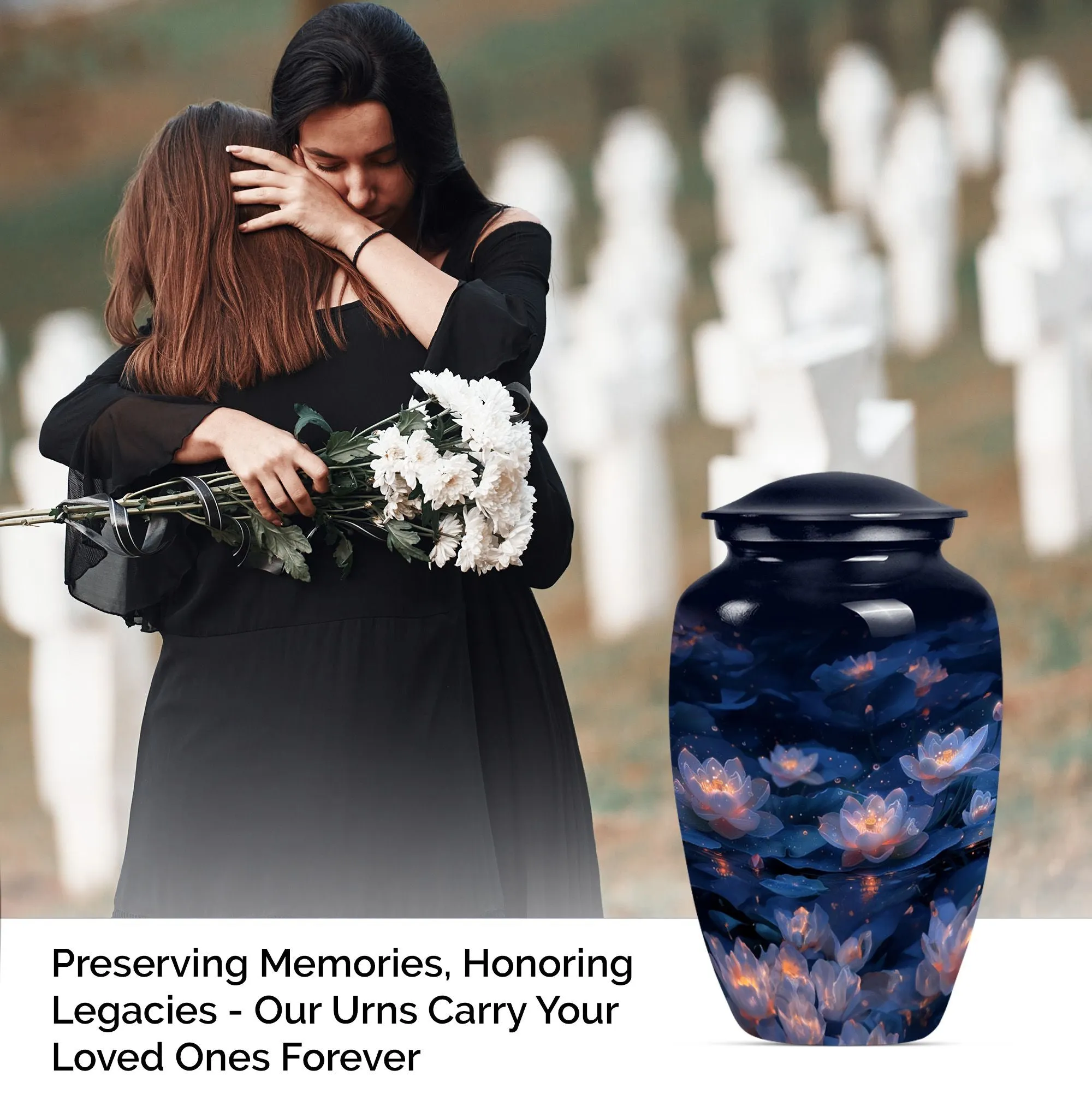 Lotus Urn Elegy - Refined Human Ashes Cremation Utility