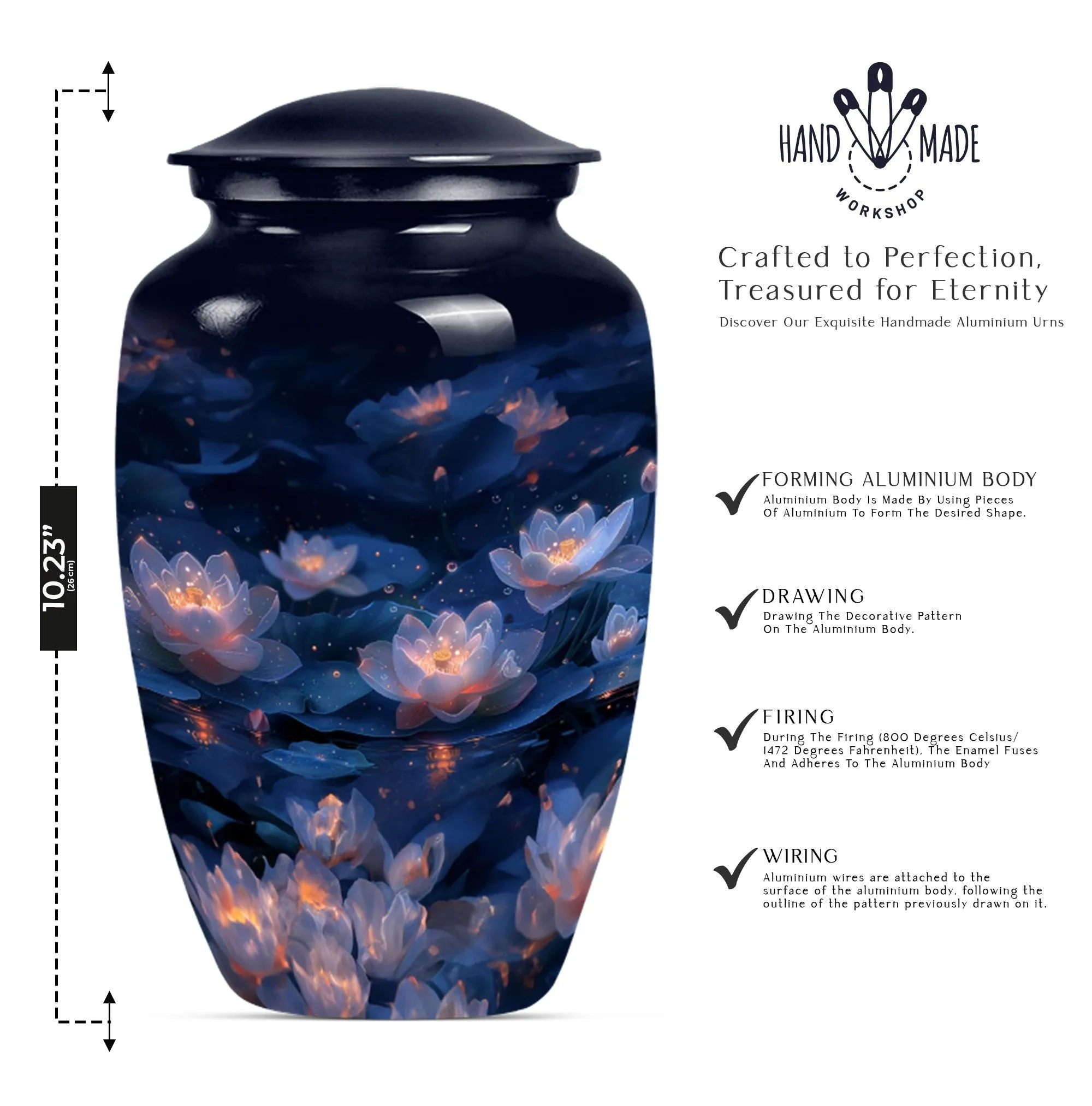 Lotus Urn Elegy - Refined Human Ashes Cremation Utility