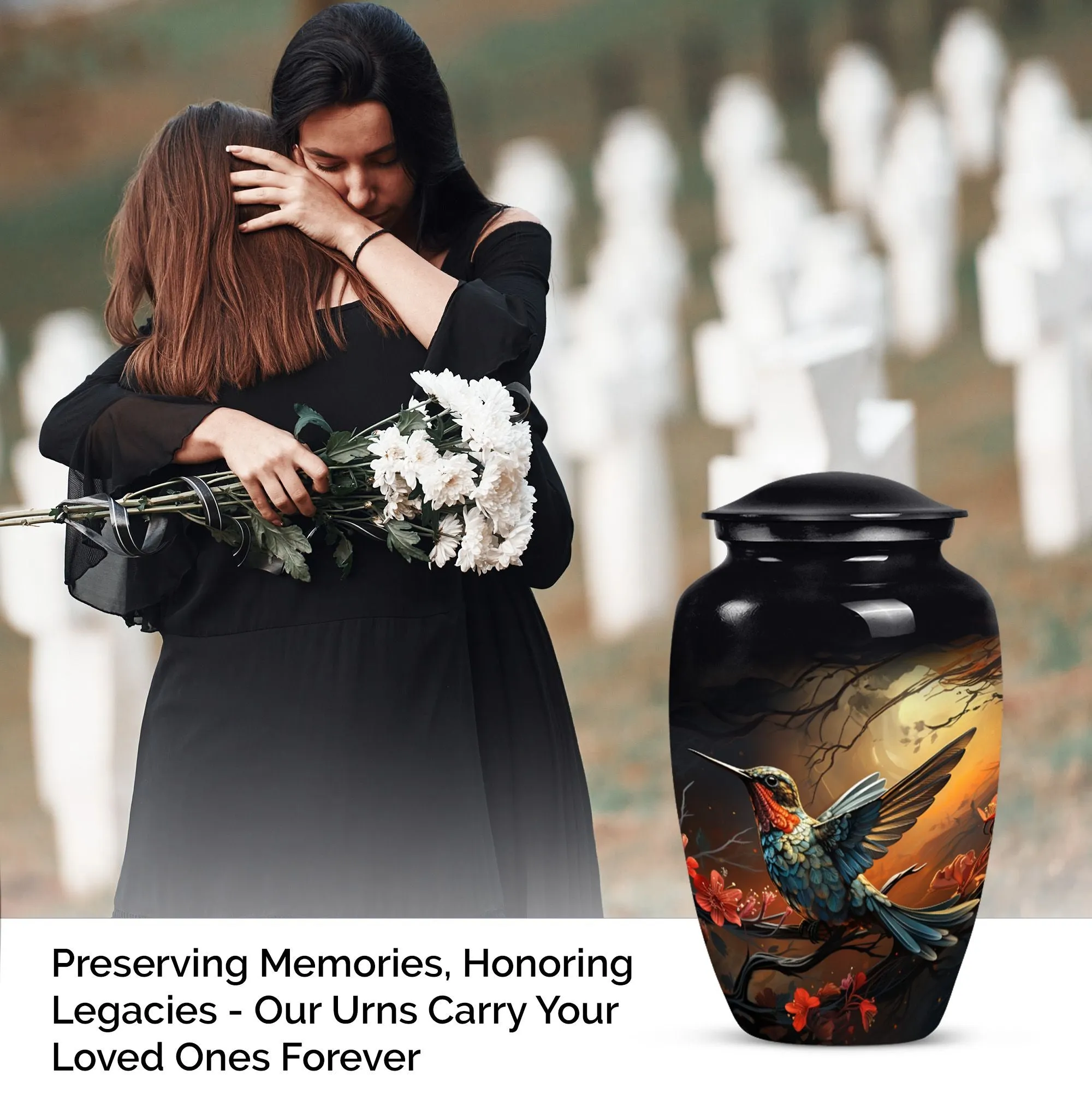 Magnificent Humming Bird- Chief Large Burial Urn for Cremation