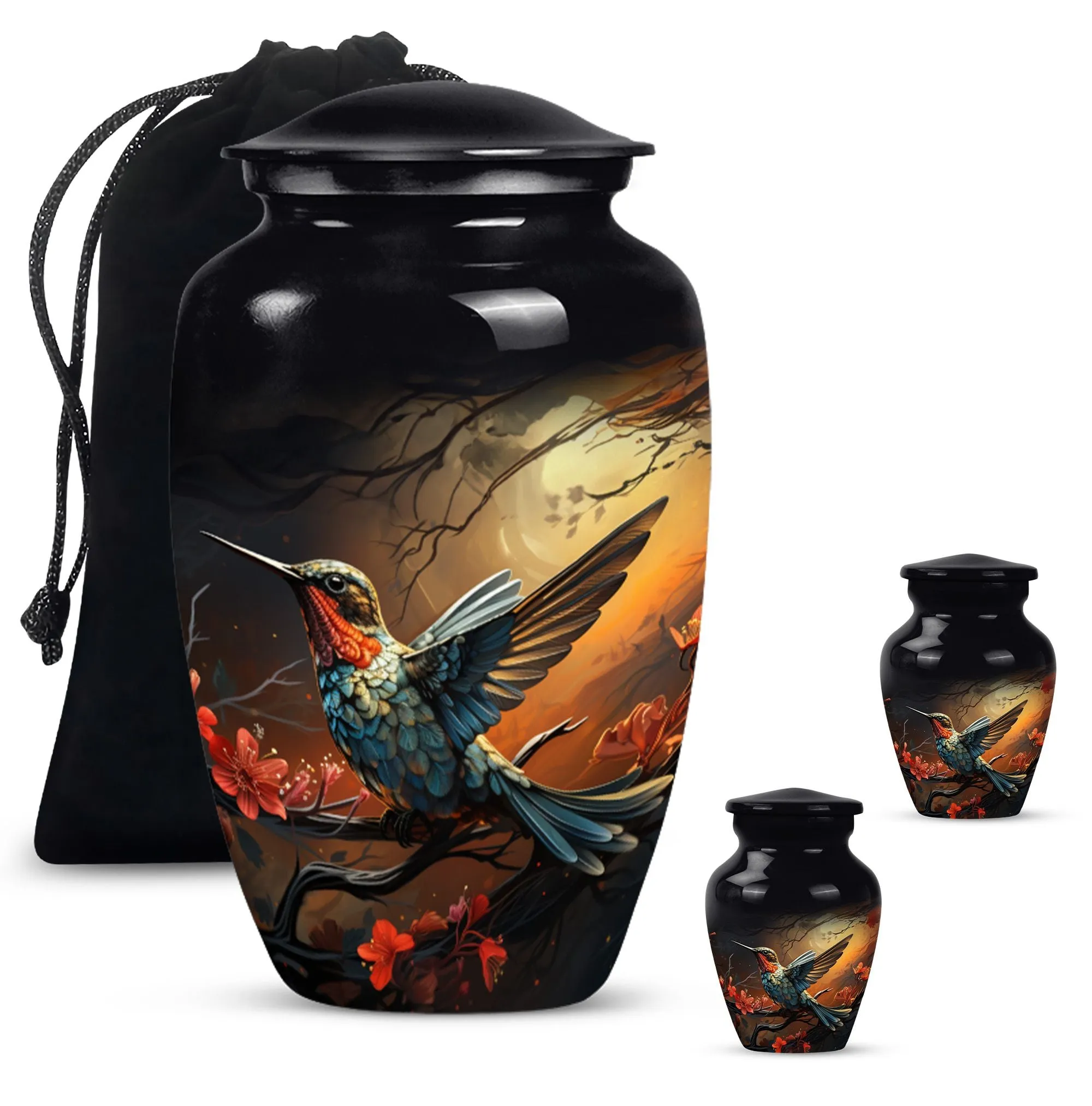 Magnificent Humming Bird- Chief Large Burial Urn for Cremation