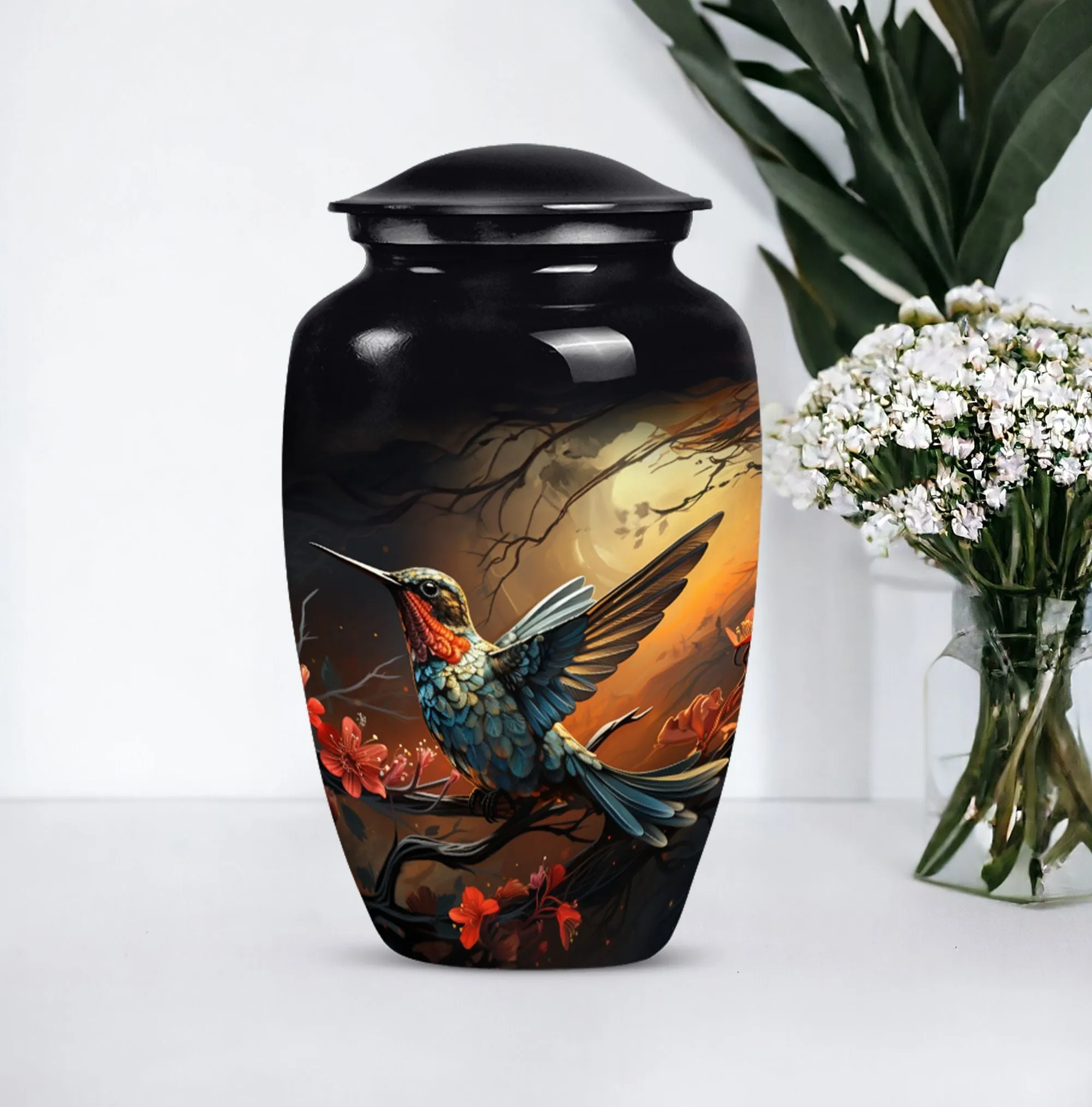 Magnificent Humming Bird- Chief Large Burial Urn for Cremation