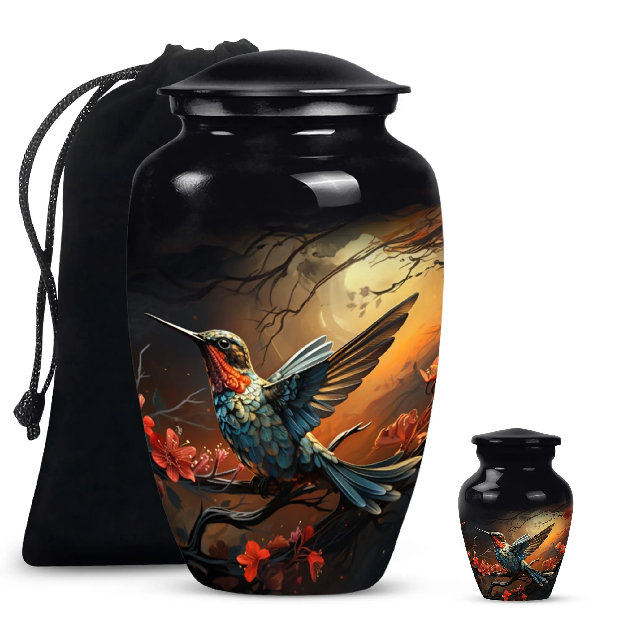 Magnificent Humming Bird- Chief Large Burial Urn for Cremation