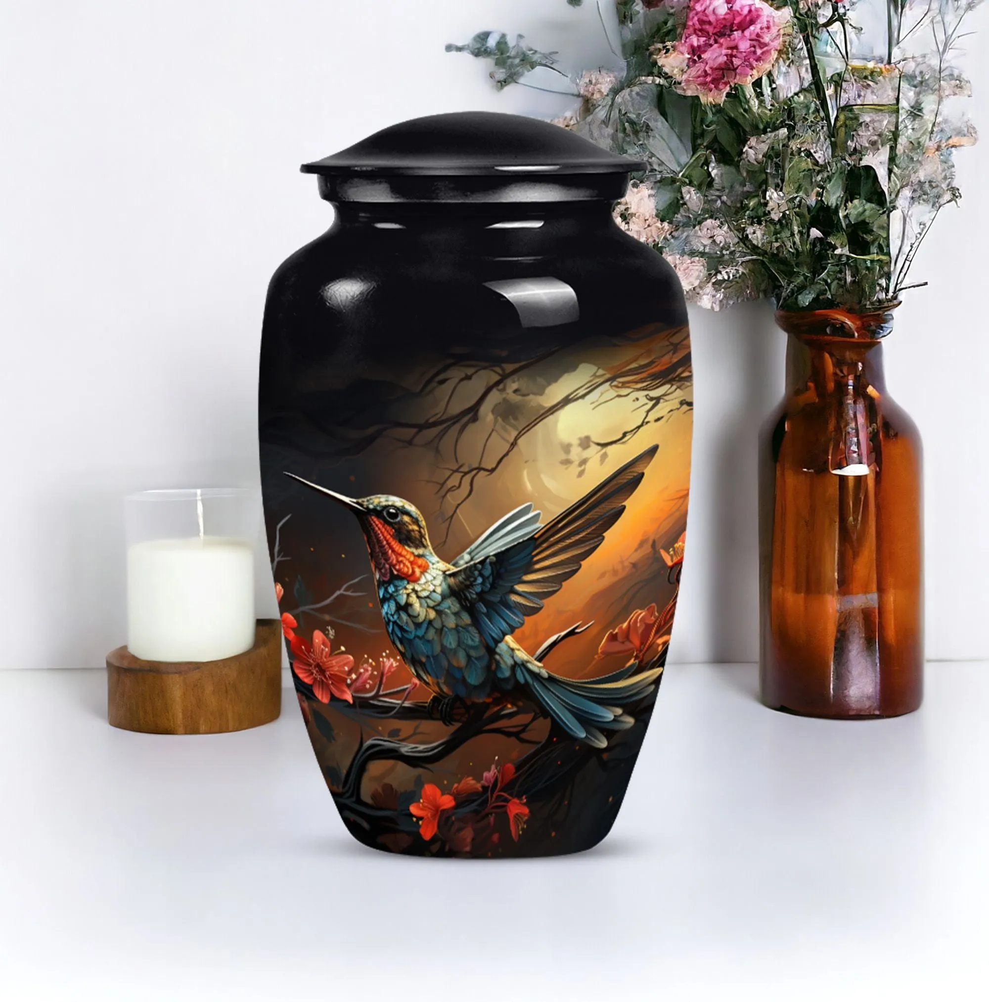 Magnificent Humming Bird- Chief Large Burial Urn for Cremation