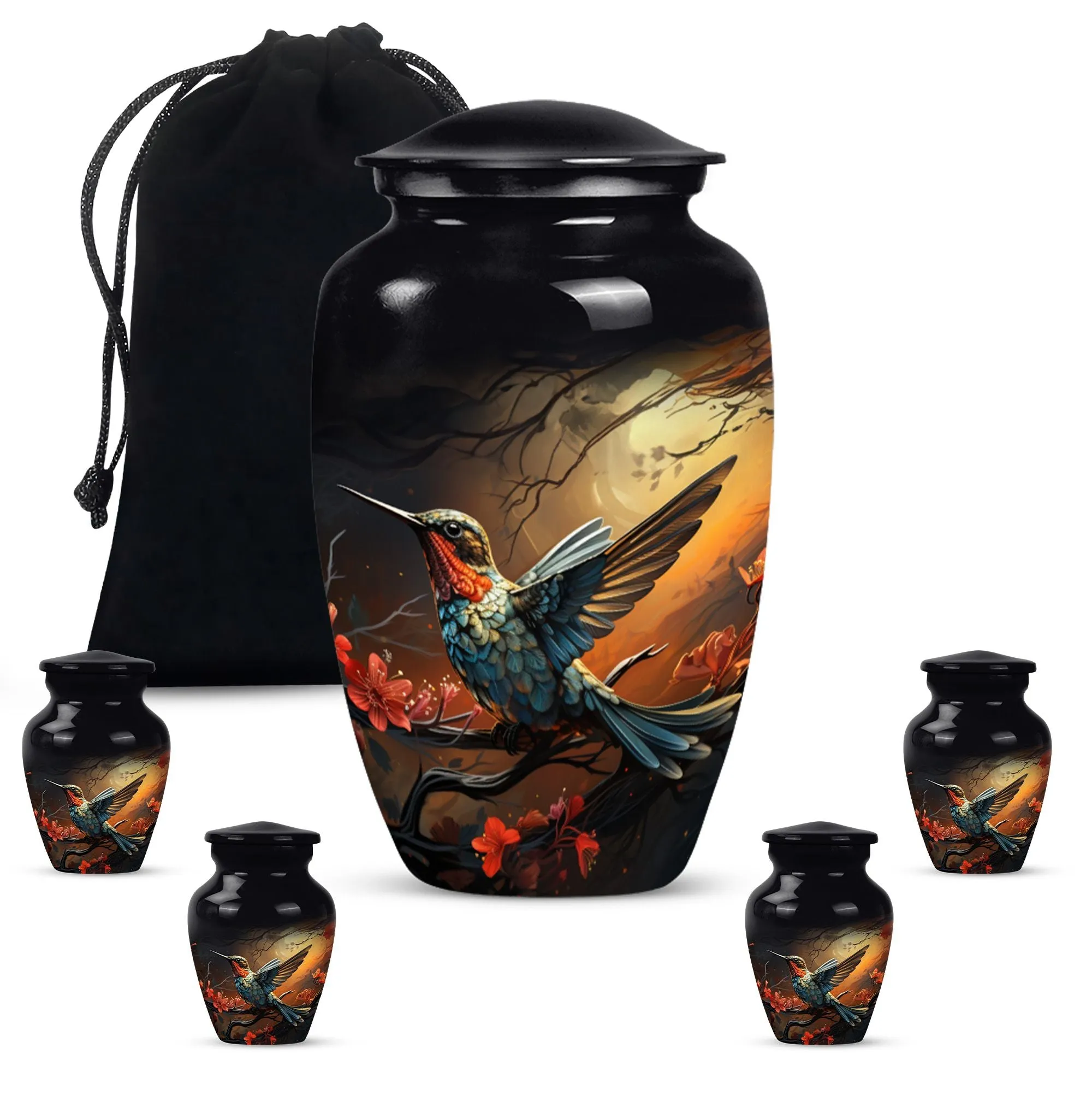 Magnificent Humming Bird- Chief Large Burial Urn for Cremation