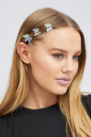 Metallic 9 Pack Mini Butterfly Claw Clips