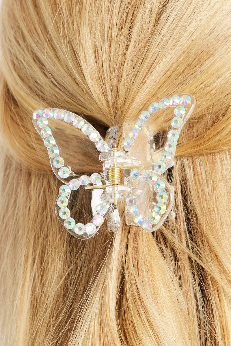Metallic Butterfly Claw Clip
