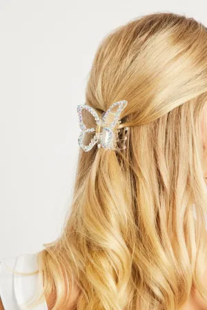 Metallic Butterfly Claw Clip