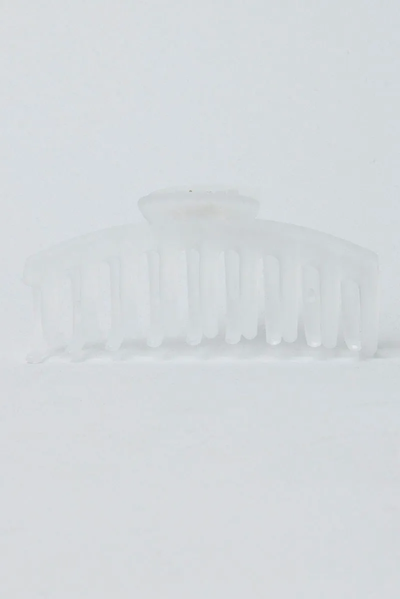 Metallic Classic Hair Claw Clip Frosted