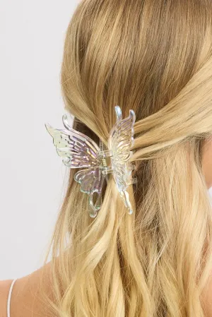 Metallic Iridescent Butterfly Claw Clip