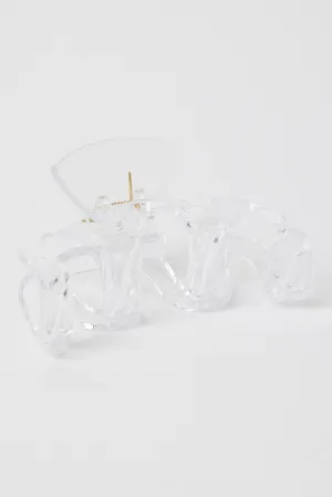 Metallic Wave Shaped Hair Claw Clip