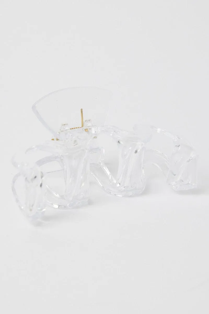 Metallic Wave Shaped Hair Claw Clip