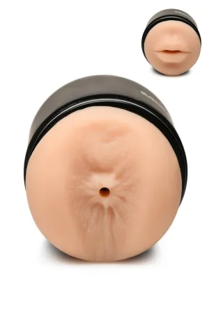 Mistress Double Shot Mini Masturbator Ass & Mouth - Light
