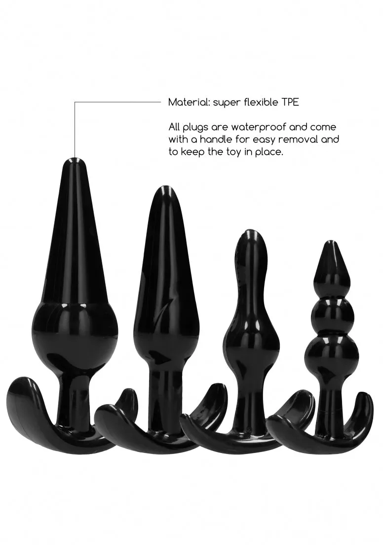 No. 80 - 4-piece Butt Plug Set - Black