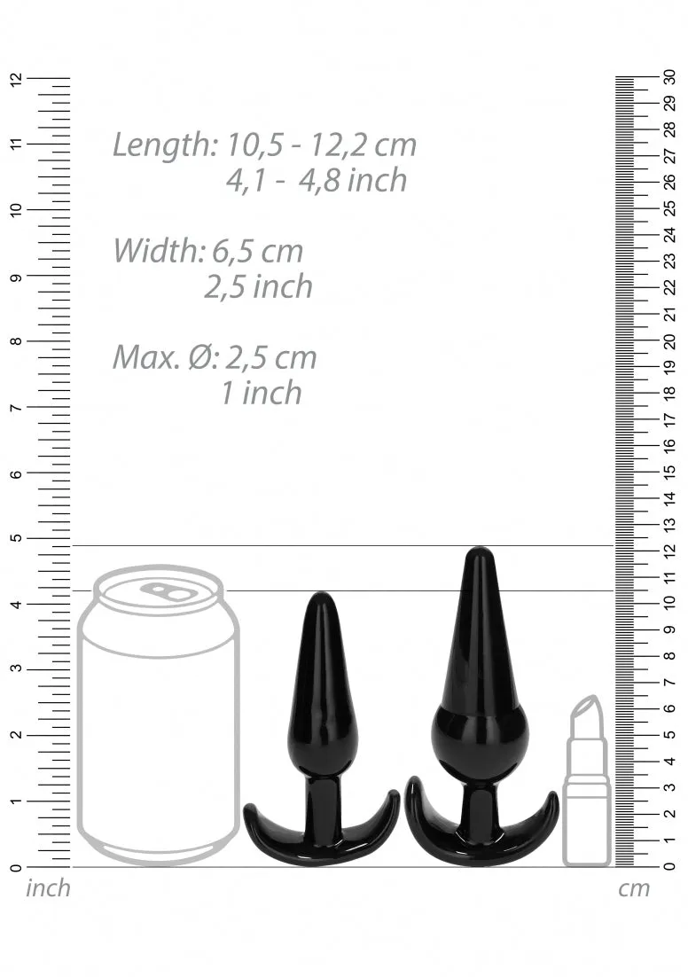 No. 80 - 4-piece Butt Plug Set - Black