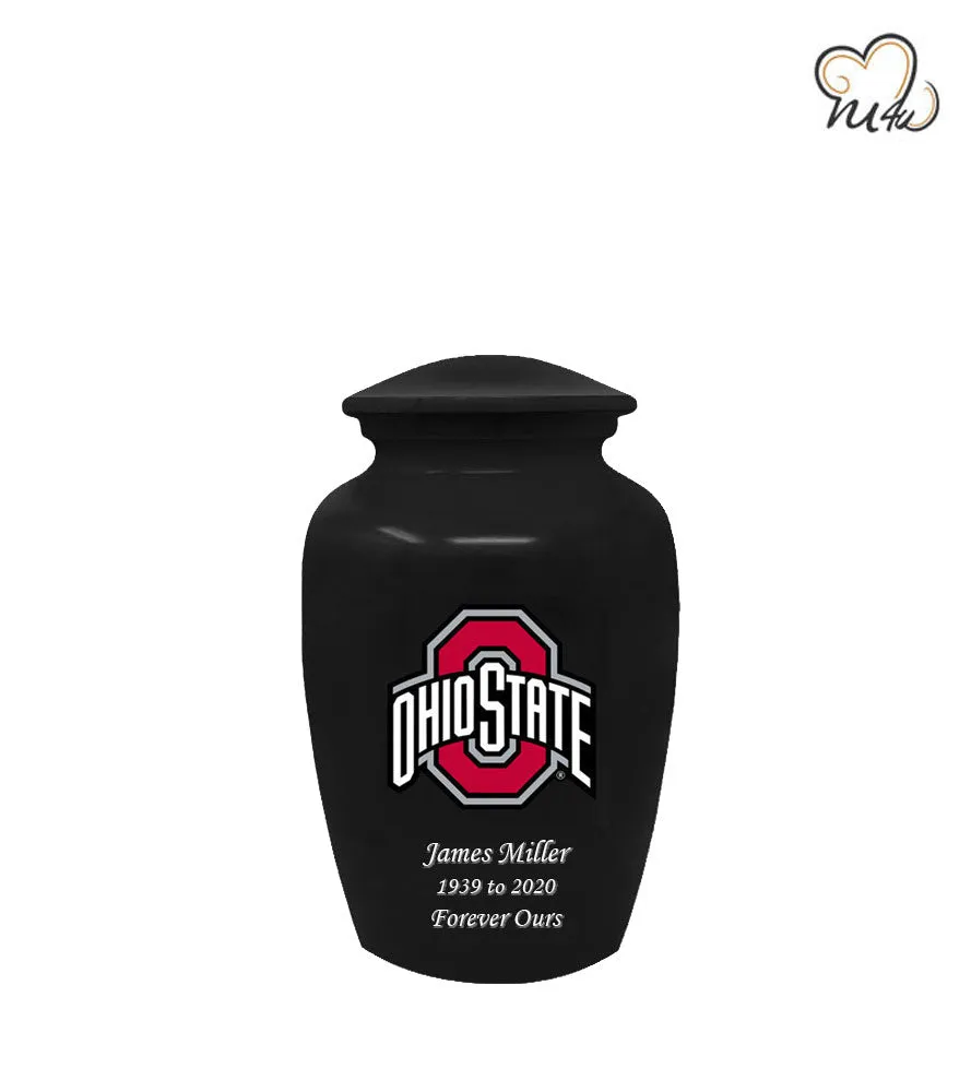 Ohio State University Buckeyes College Cremation Urn - Black