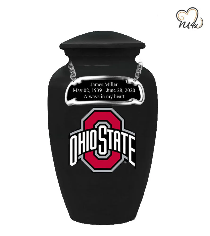 Ohio State University Buckeyes College Cremation Urn - Black