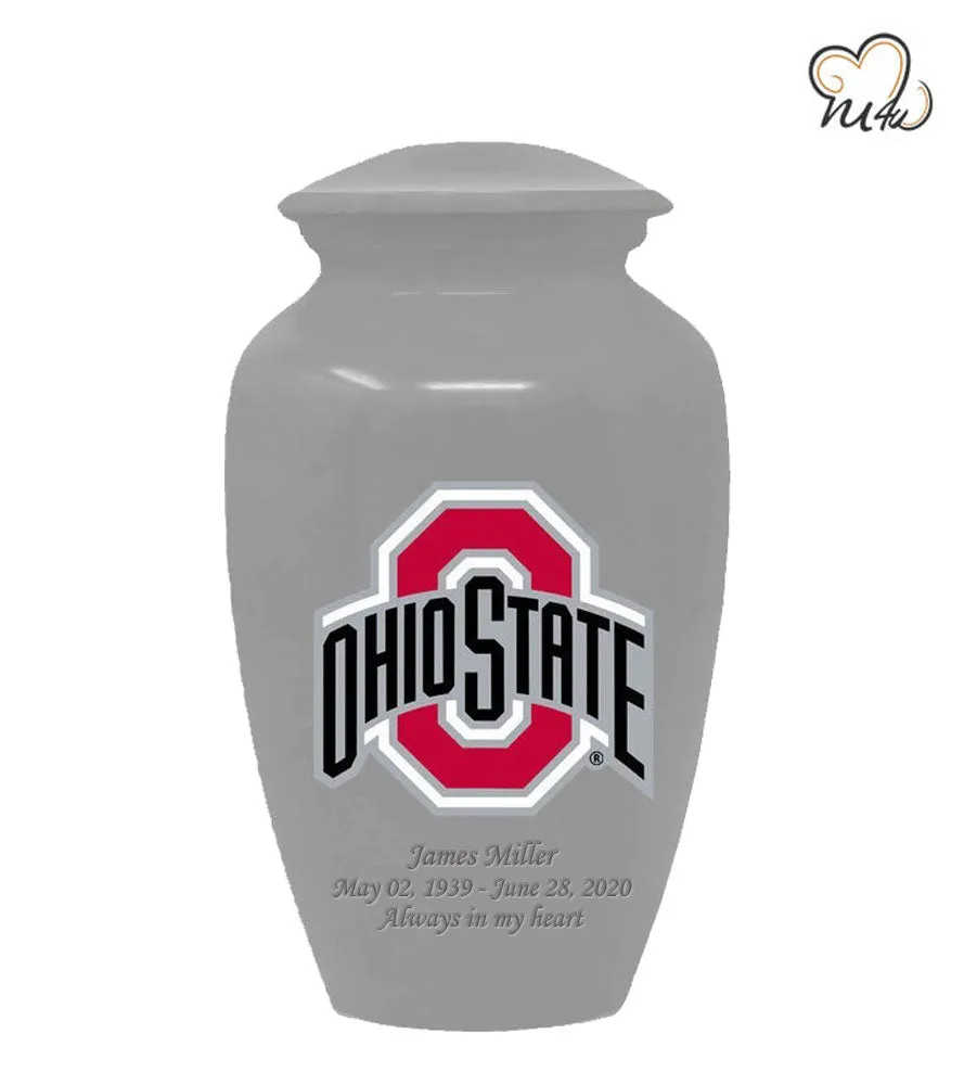 Ohio State University Buckeyes College Cremation Urn - Gray