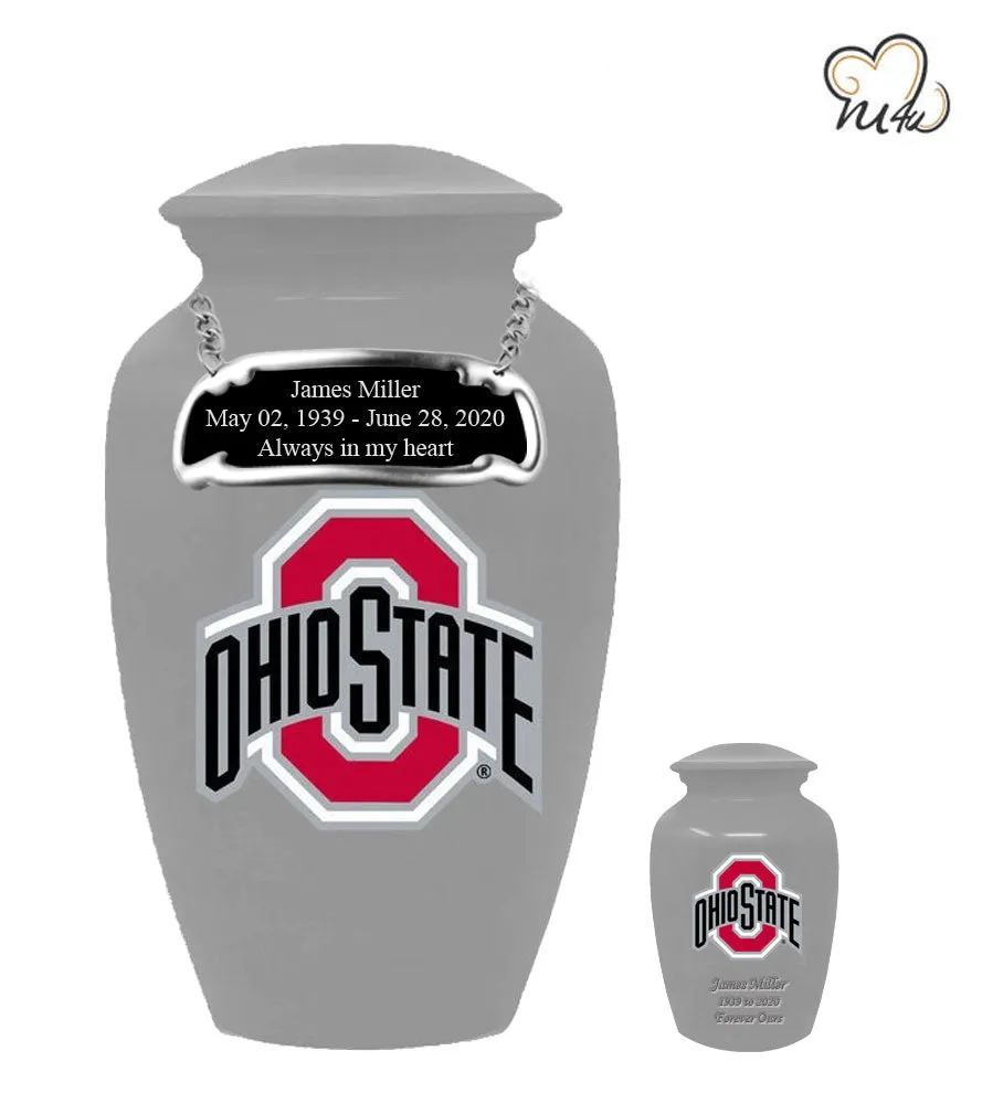 Ohio State University Buckeyes College Cremation Urn - Gray