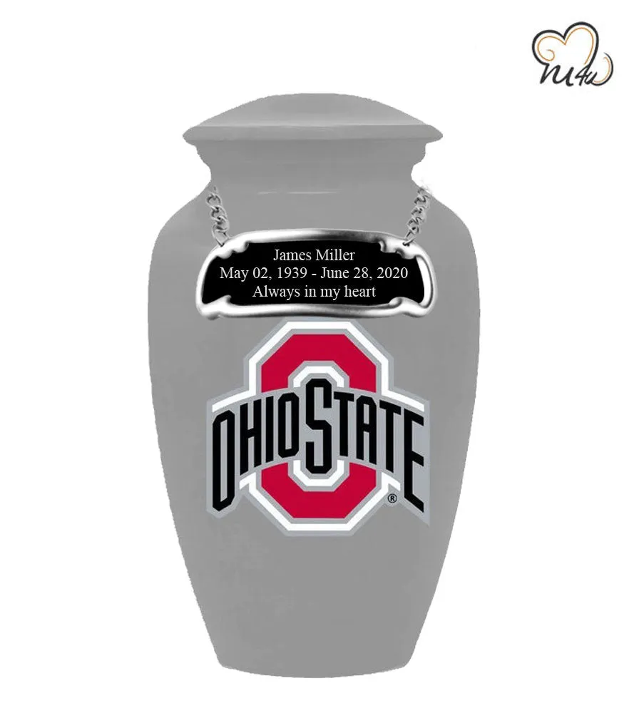 Ohio State University Buckeyes College Cremation Urn - Gray
