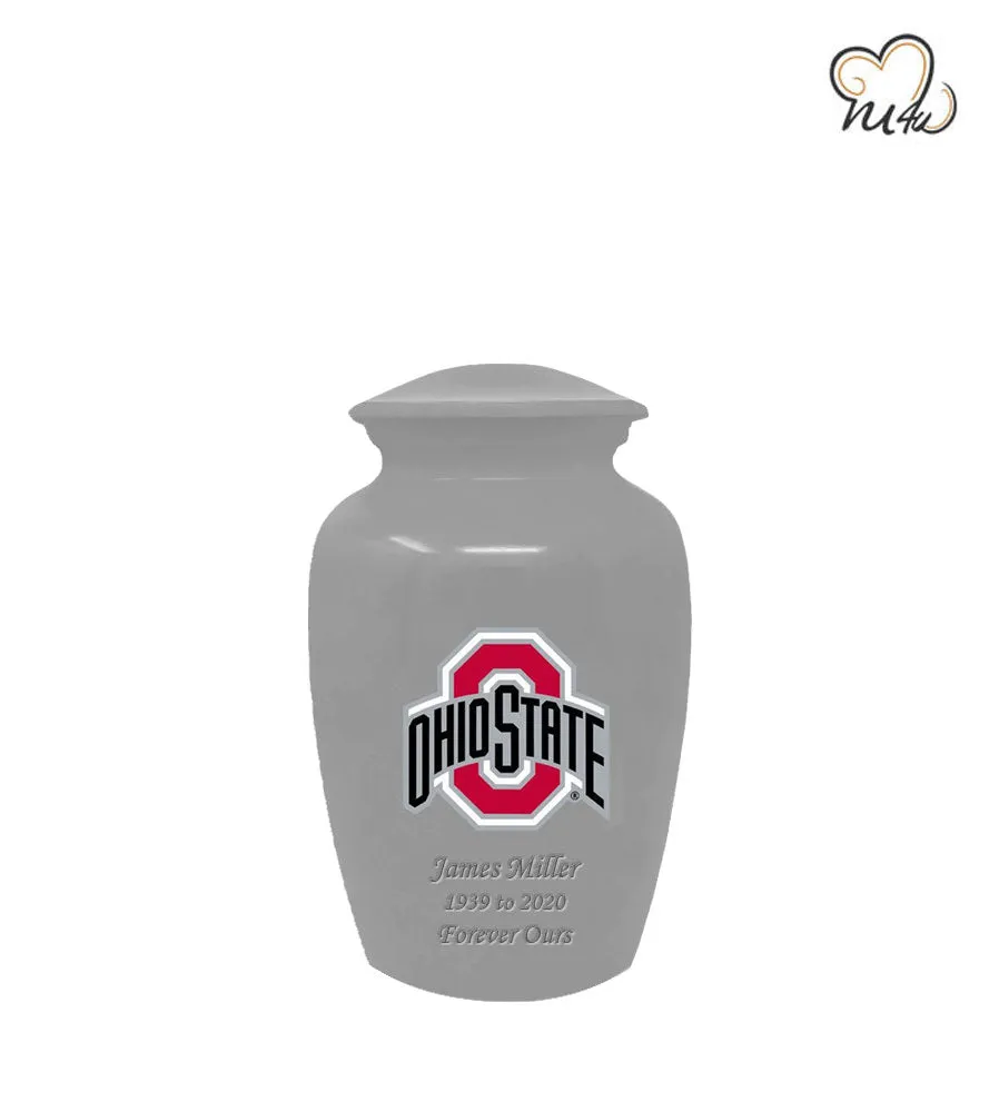 Ohio State University Buckeyes College Cremation Urn - Gray